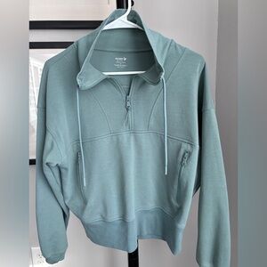 Teal Quarter-Zip Pullover